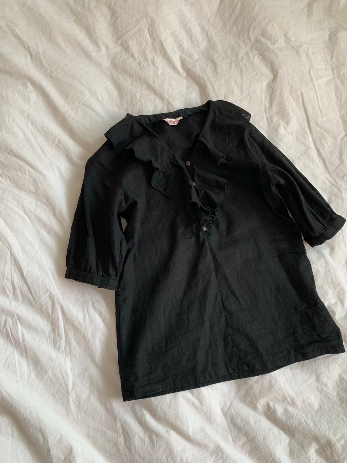 블랙 프릴 슬리브 상품이미지2