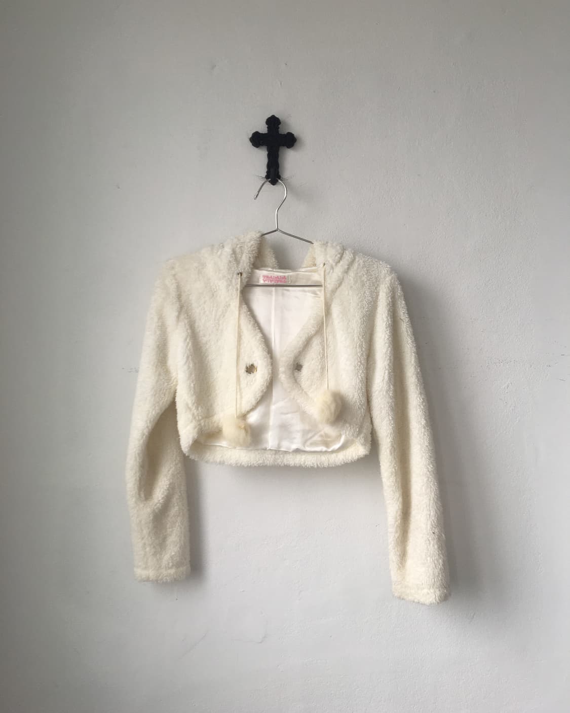 Tralala pom pom fake fur hood cardigan 상품이미지1