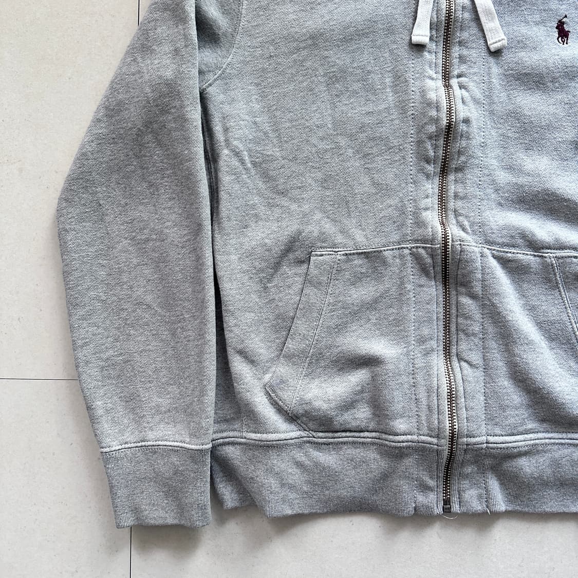 폴로 랄프로렌 기모 써멀 후드 집업 그레이 L 상품이미지4