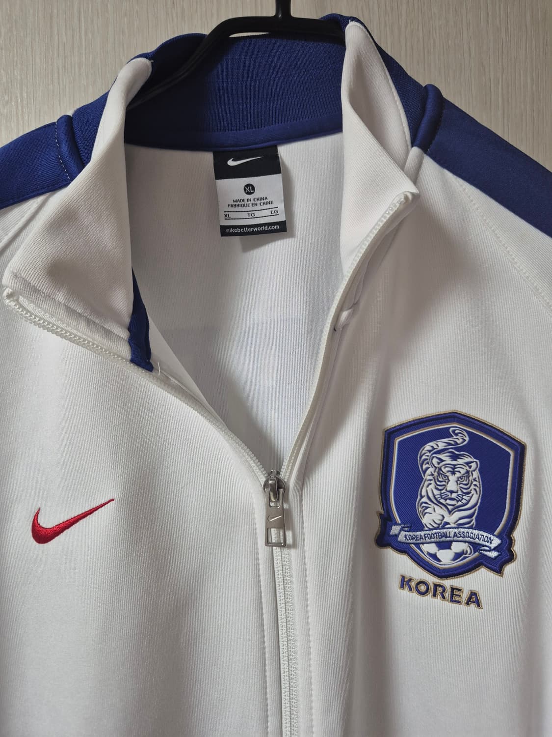 나이키 코리아 국대 화이트 트랙탑 져지집업 XL 상품이미지3