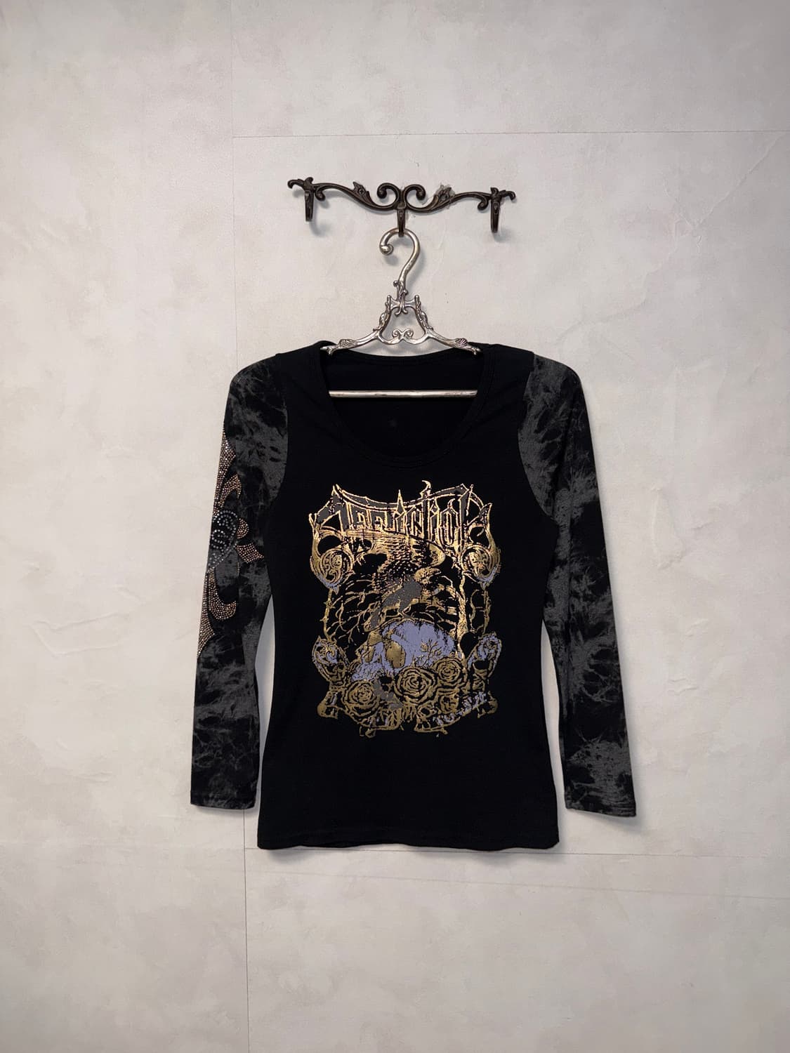 Black gold tie dye punk cubic sleeve 상품이미지4