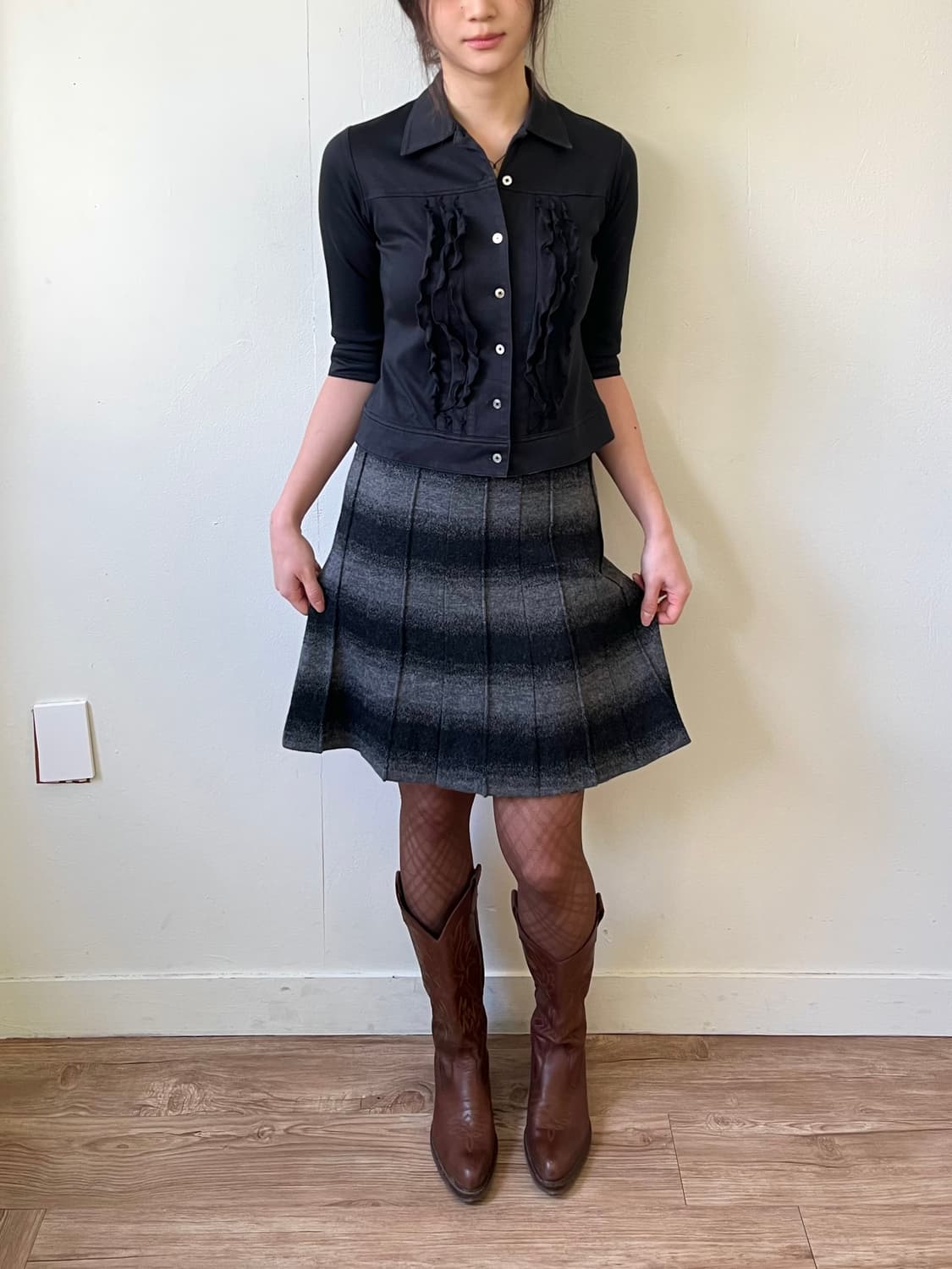 SONIA RYKIEL 그라데이션 울 스커트 상품이미지6