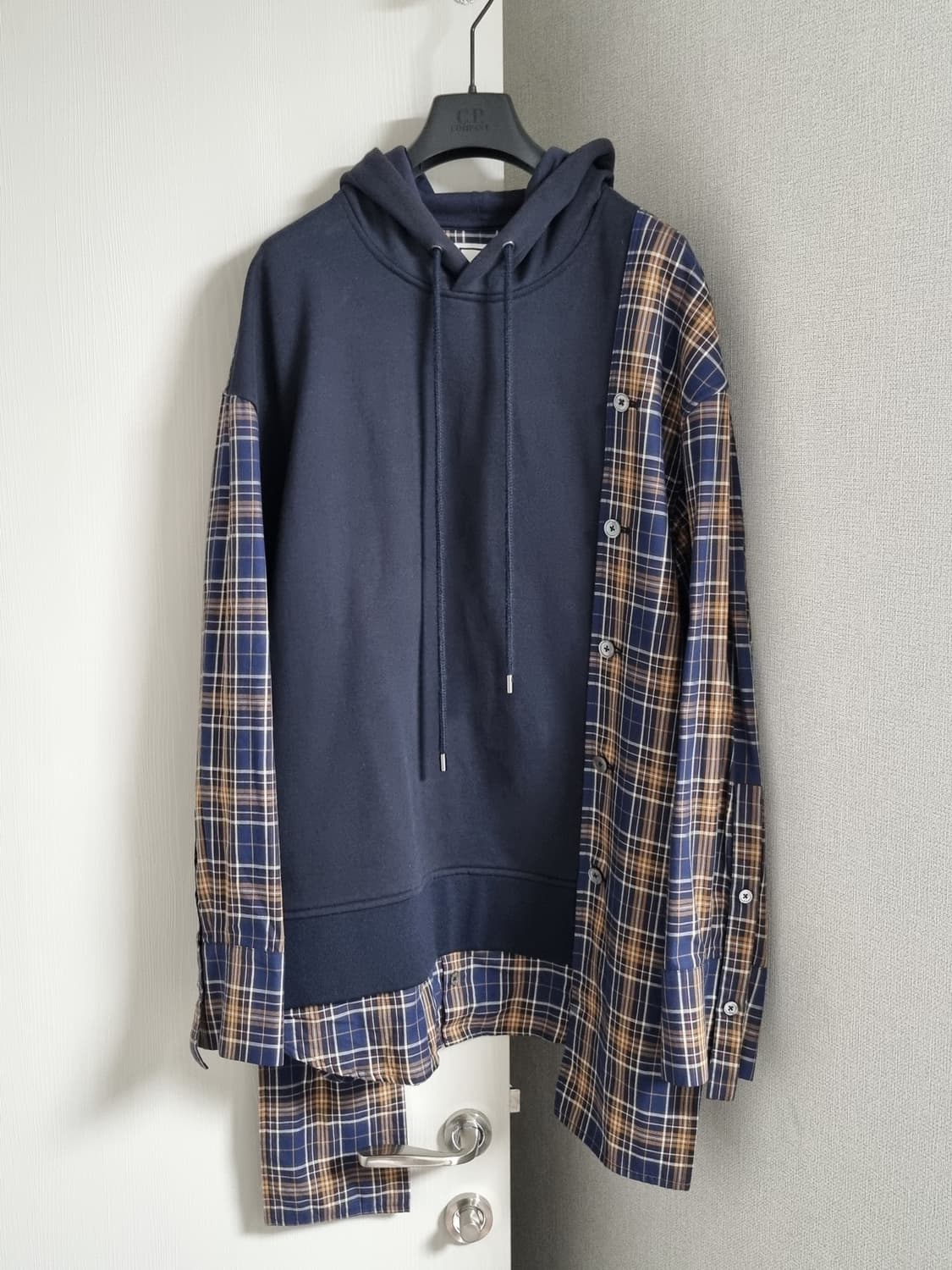 우영미 체크 후드 상품이미지1