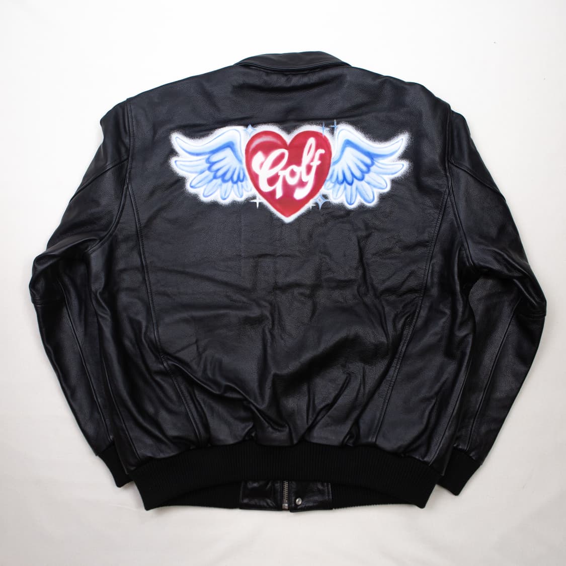 골프왕 에어브러쉬 하트 봄버 자켓 블랙 상품이미지9