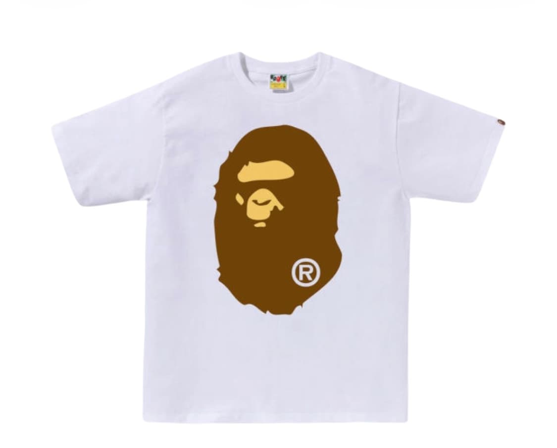 베이프 빅 에이프 헤드 티셔츠 화이트 상품이미지1