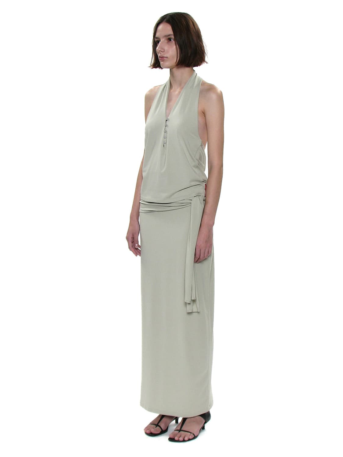 파르티멘토 PWC 버튼업 저지 홀터넥 탑 상품이미지3