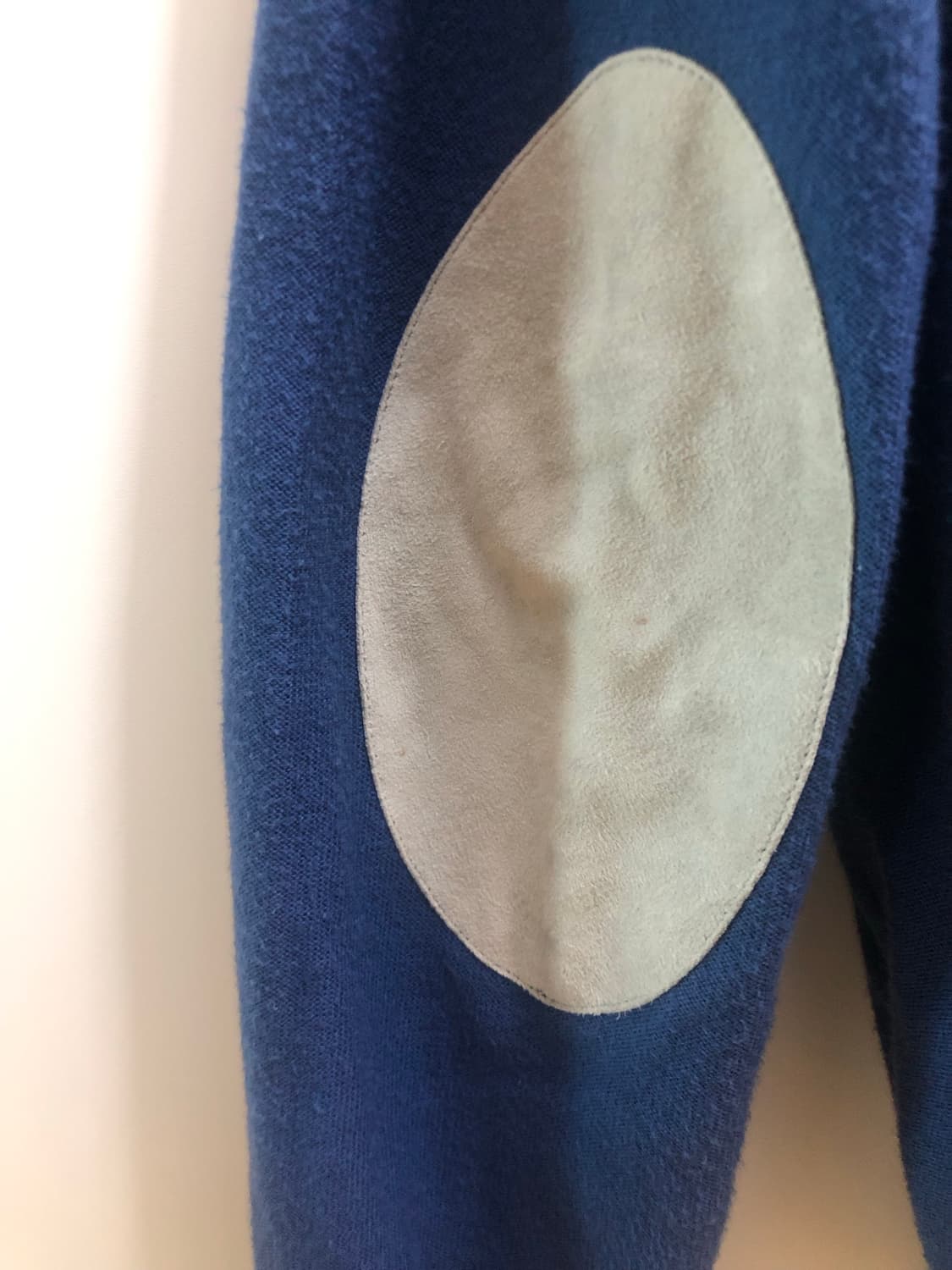 [S] 마르지엘라 엘보우 패치 가디건 블루 상품이미지8