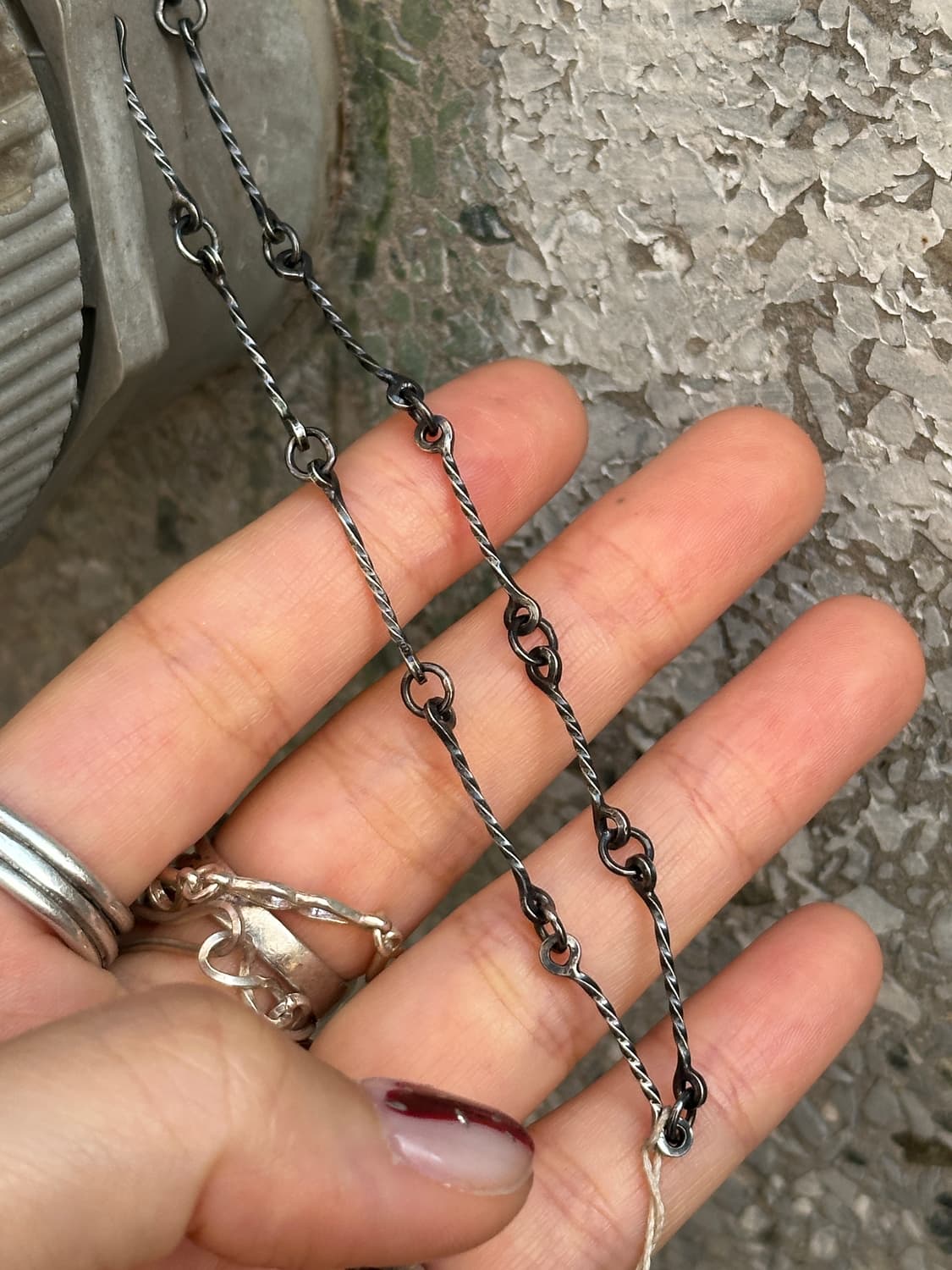 Vintage 925silver chain necklace 상품이미지1