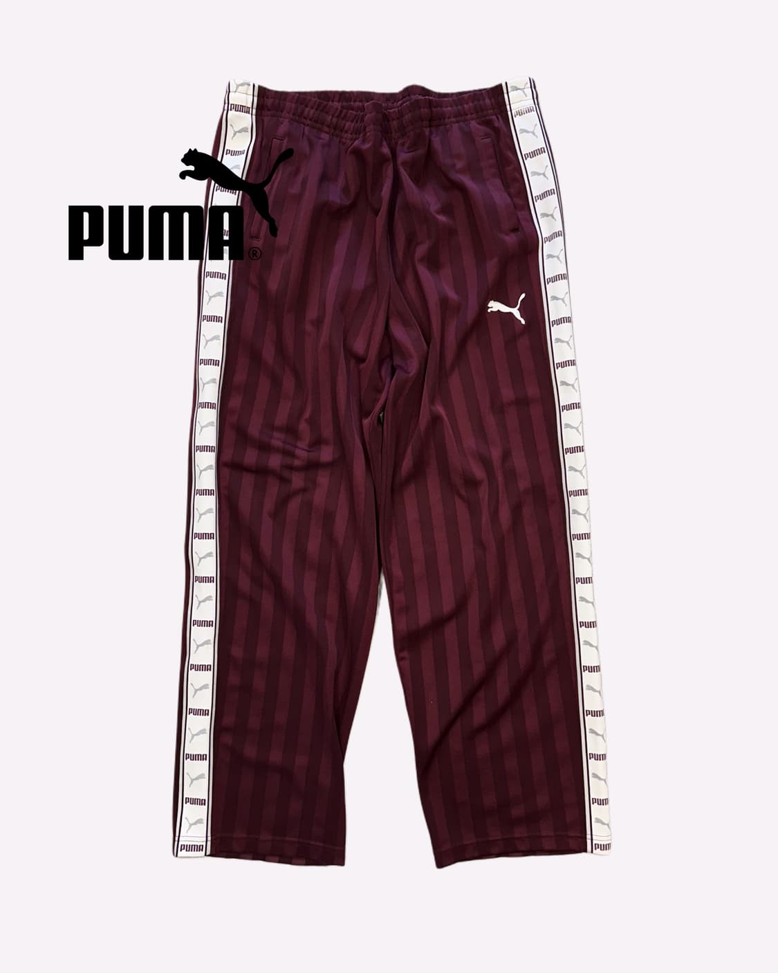 PUMA burgundy logo trainning pants 상품이미지1
