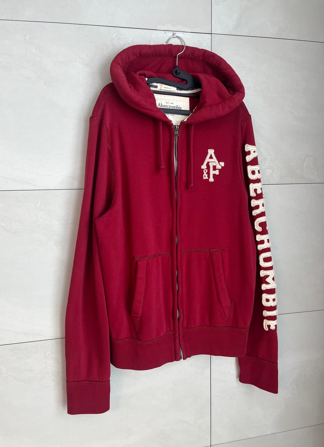 아베크롬비 A&F 후드집업 버건디 (L)  상품이미지2