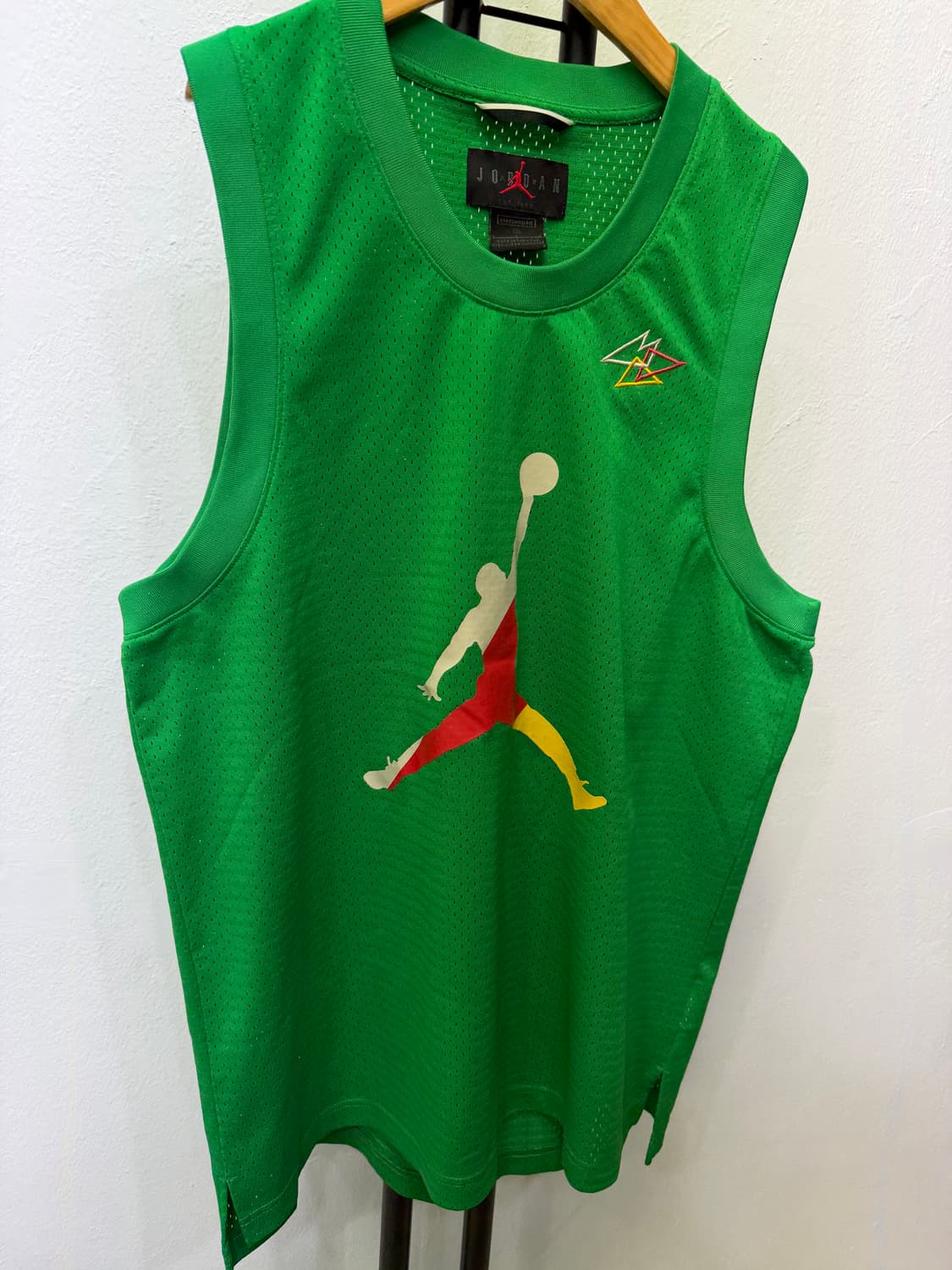 정품) 나이키 조던 그린 메쉬 민소매 티셔츠 L 상품이미지2
