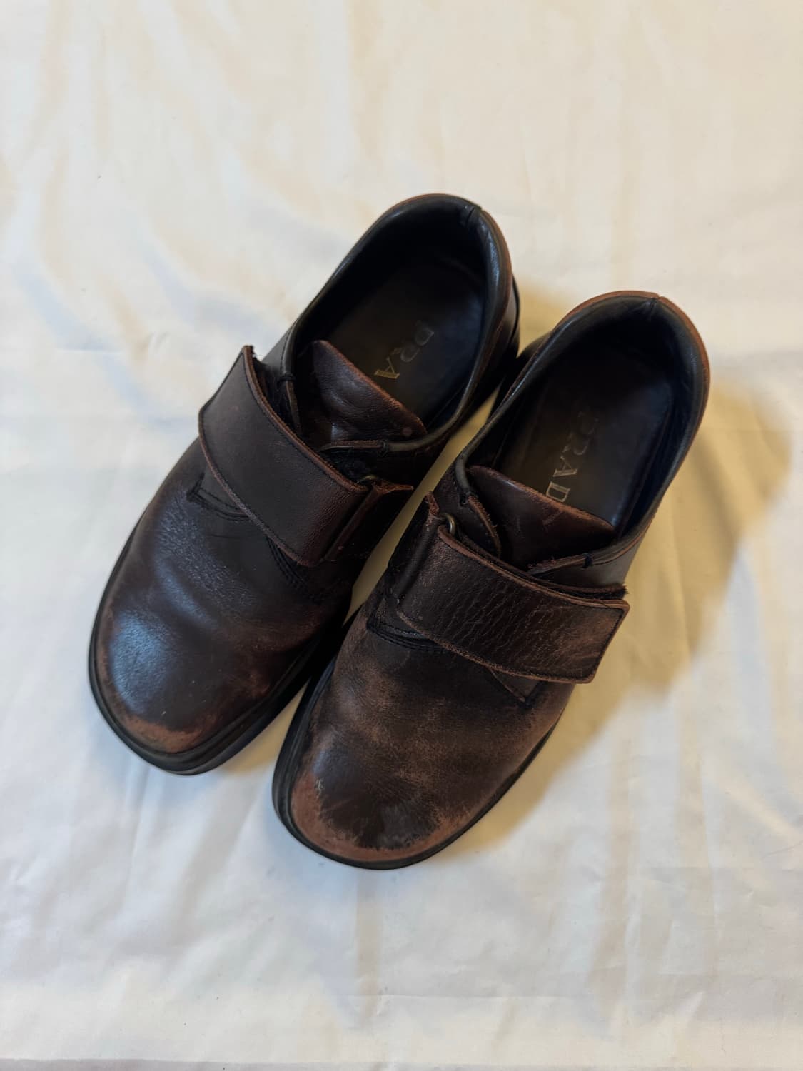 Prada 99aw square toe leather shoes 상품이미지2