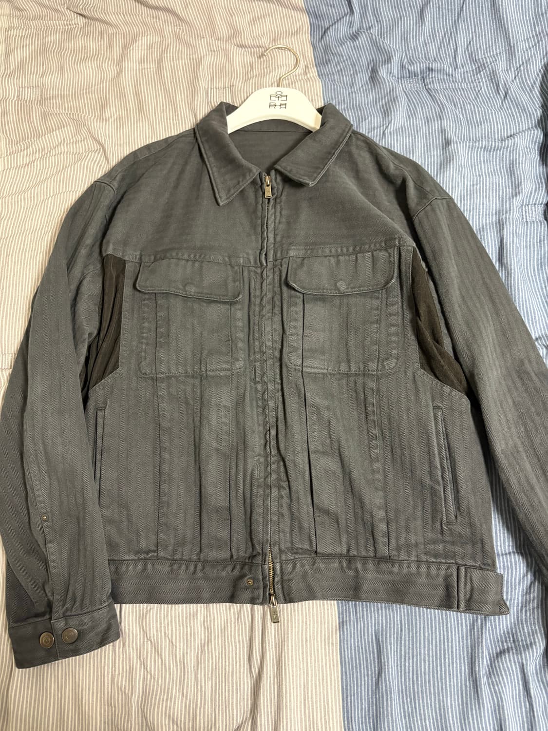 폴리테루 hbt 집 트러커 자켓 잉크블랙 (2) 팝니다. 상품이미지1