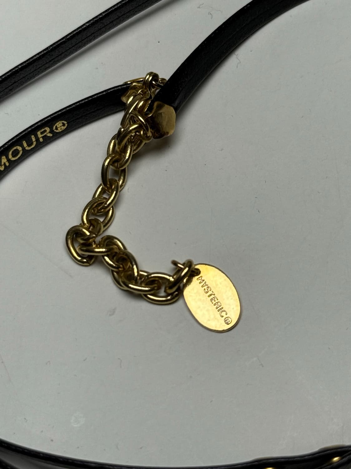 히스테릭 글래머 아카이브 퍽베어 스터드 가죽 초커 목걸이 상품이미지3