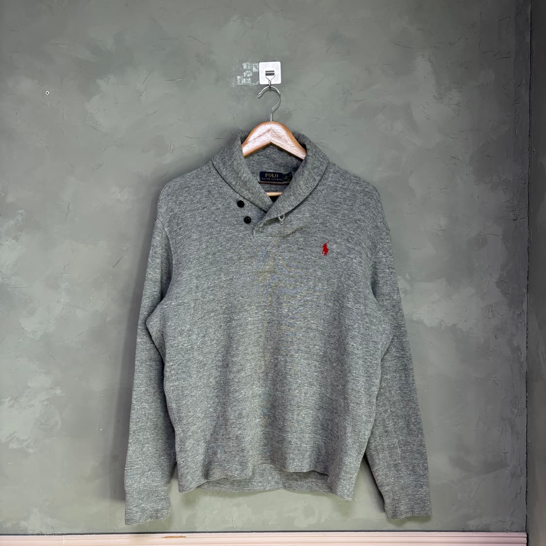 폴로 랄프로렌 숄카라 니트 그레이 상품이미지1