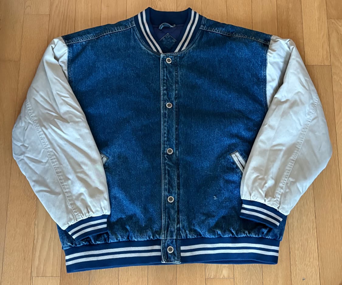 Basic Editions 데님 바시티 자켓 상품이미지1