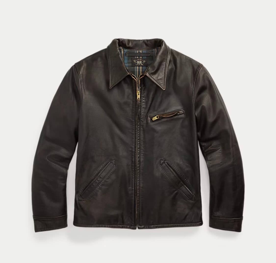 RRL 뉴스보이 레더 자켓 (M) 상품이미지1