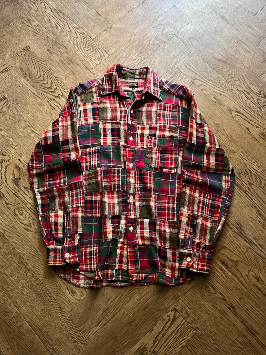[M]Made in Japan 패치워크 플란넬 셔츠 상품이미지1