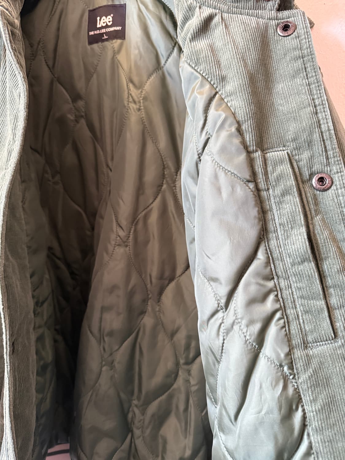 Lee 리 코듀로이 바시티 그린 L 상품이미지8