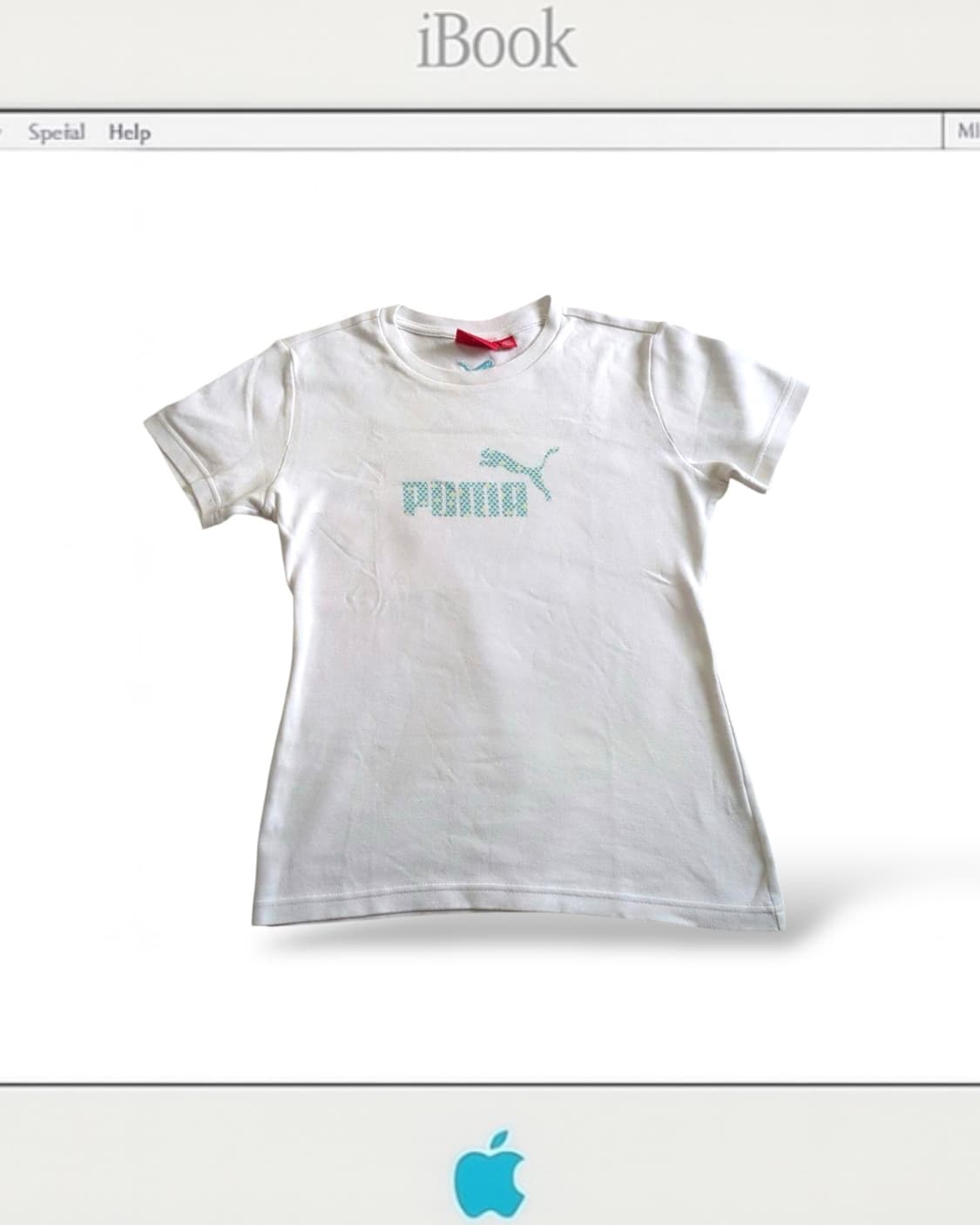 puma 화이트 민트블루 로고 티셔츠 상품이미지1