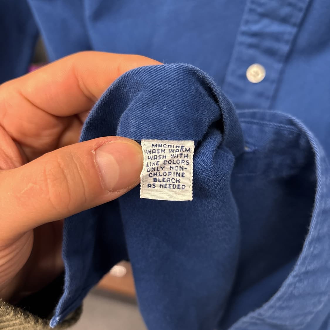 90s 폴로 랄프로렌 블레이핏 워싱블루 버튼다운 셔츠 N1096 상품이미지9