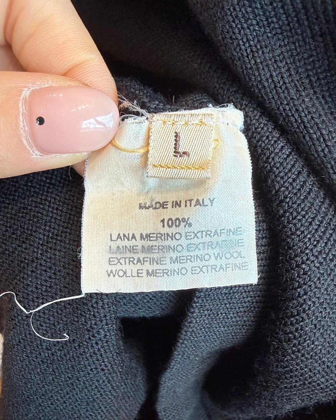 에르메스 블랙 라나 매리노울 라운드 니트  상품이미지9