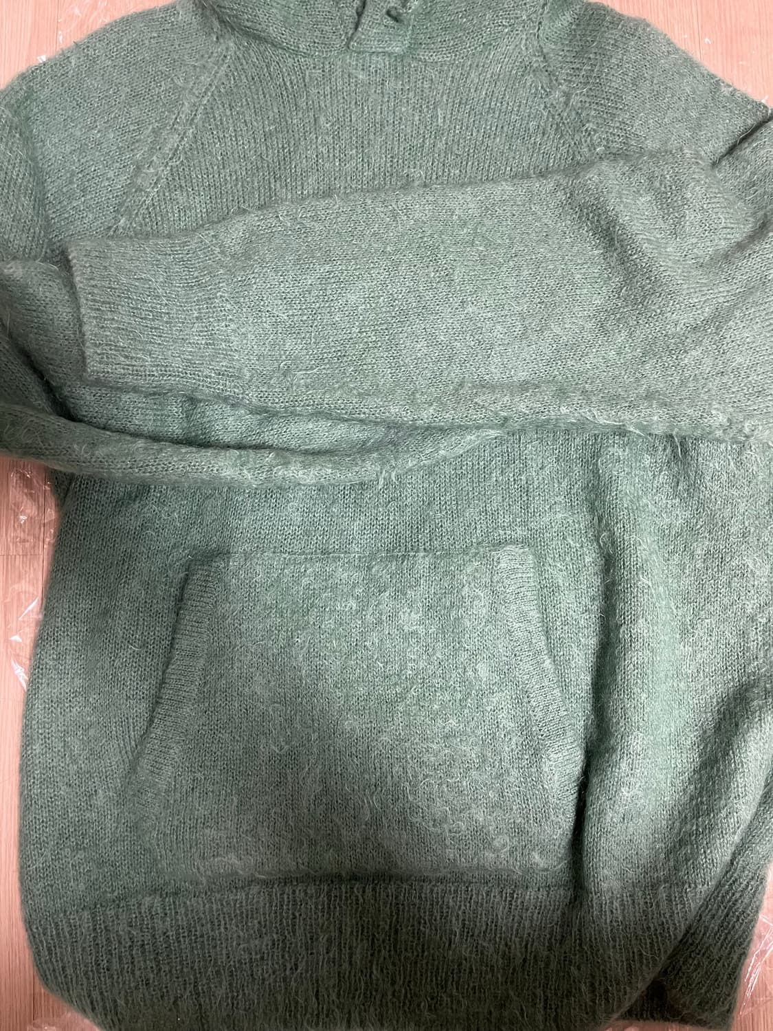 BRUSHED SUPER KID MOHAIR KNIT HOOD 상품이미지5