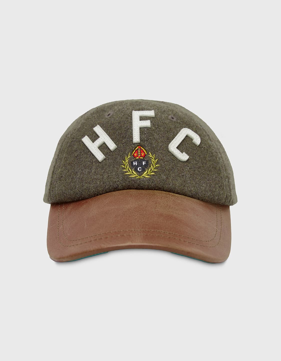 HFC CREST FELT WOOL LEATHER CAP /Khaki 상품이미지1