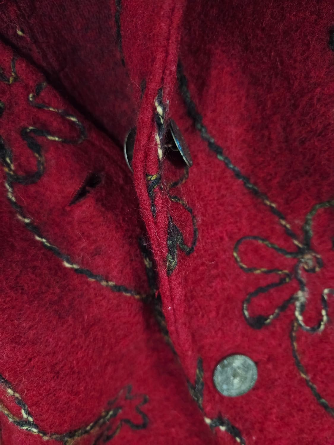 THULE 레드 플라워 패턴 울 재킷 상품이미지5