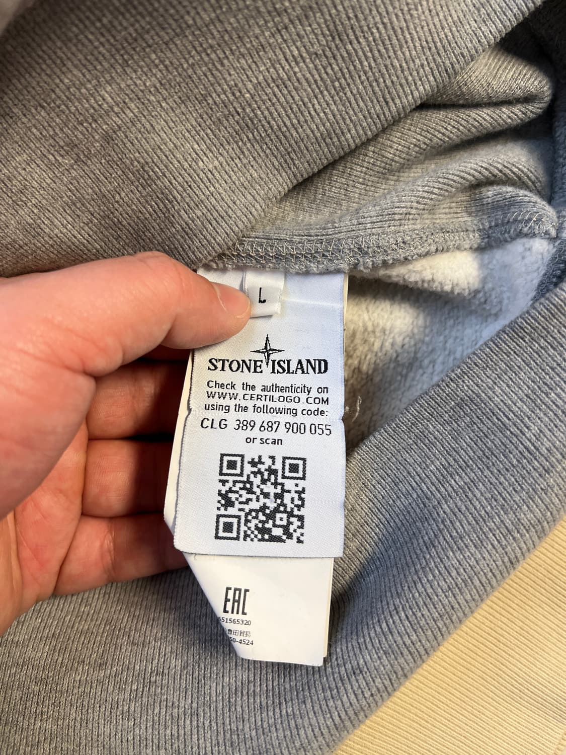 스톤아일랜드 그레이 맨투맨 L 상품이미지4