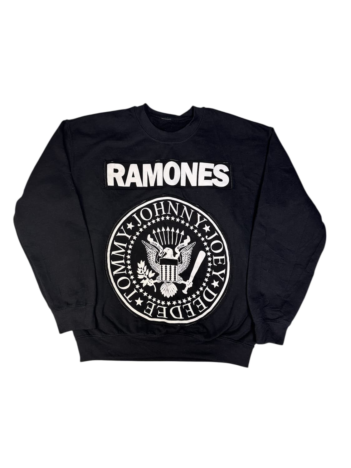 빈티지 밴드 라몬즈 RAMONES 로고 패치 맨투맨 ML 상품이미지1