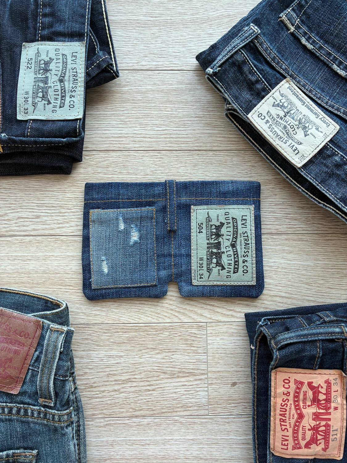 Levi's 504 demin patch Remake wallet 상품이미지4
