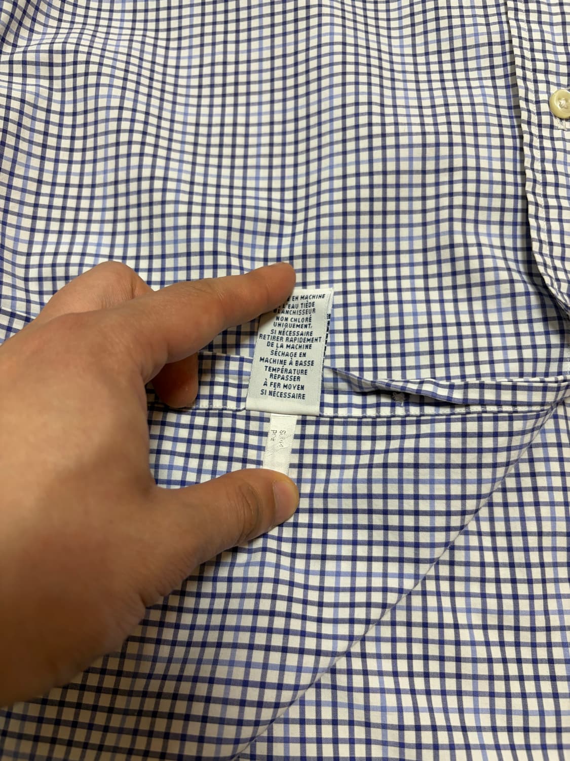 XS, 남여공용) 폴로 랄프로렌 반팔 체크 셔츠 블루 상품이미지6