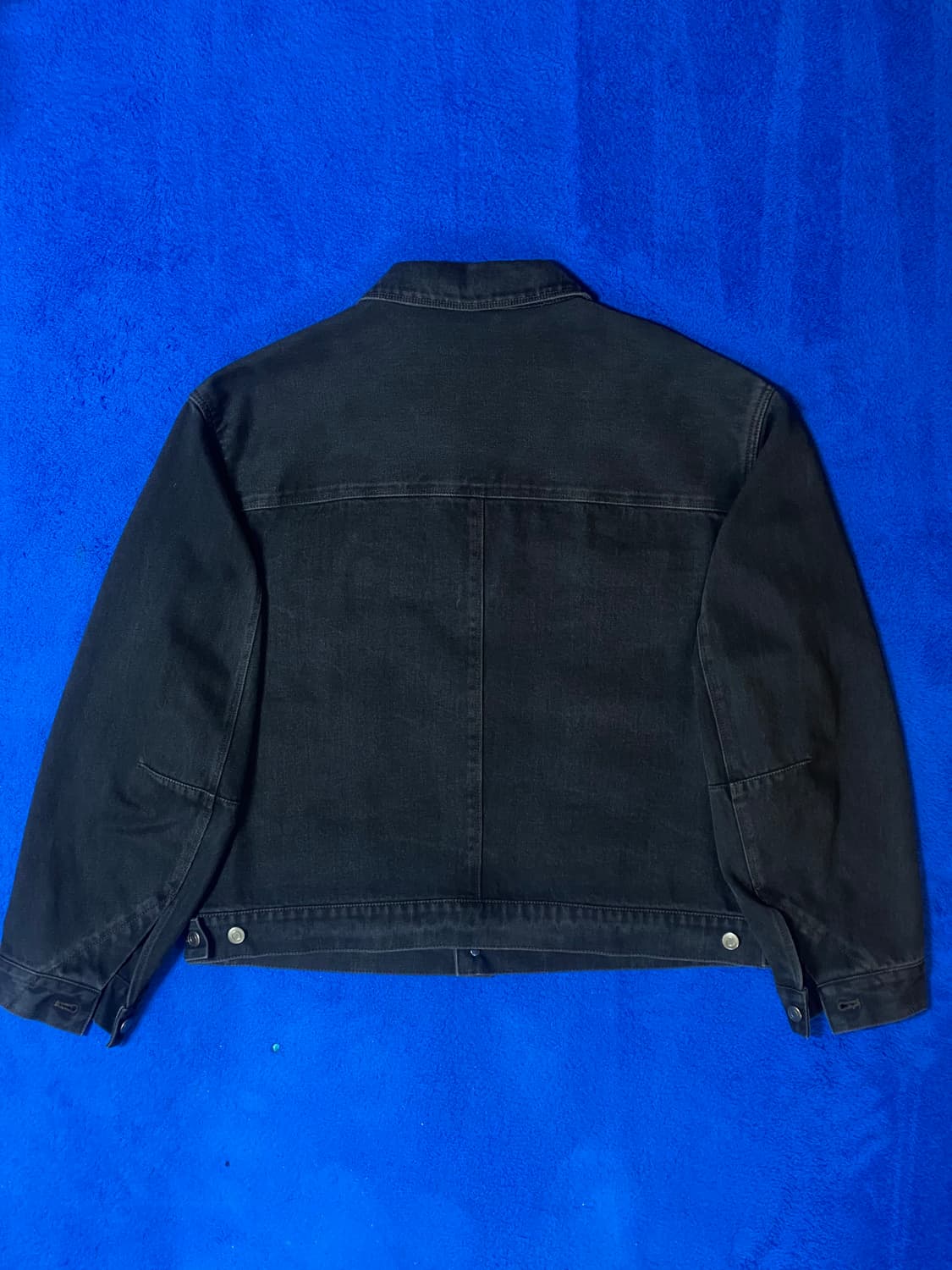 COOR 쿠어 더블포켓 오버핏 트러커 자켓 흑청 M 상품이미지3