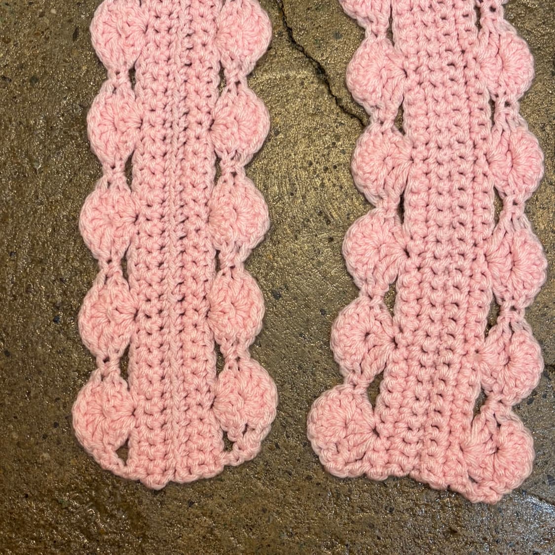 레어 90s 미국 빈티지 니트 핸드메이드 머플러 목도리 상품이미지4