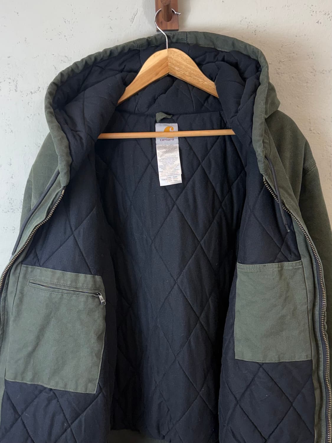 칼하트 모스 그린 액티브 후드 자켓 상품이미지7