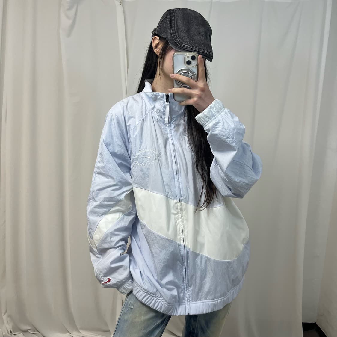 Nike NSW Big Swoosh Sky Blue Windbreaker 상품이미지1