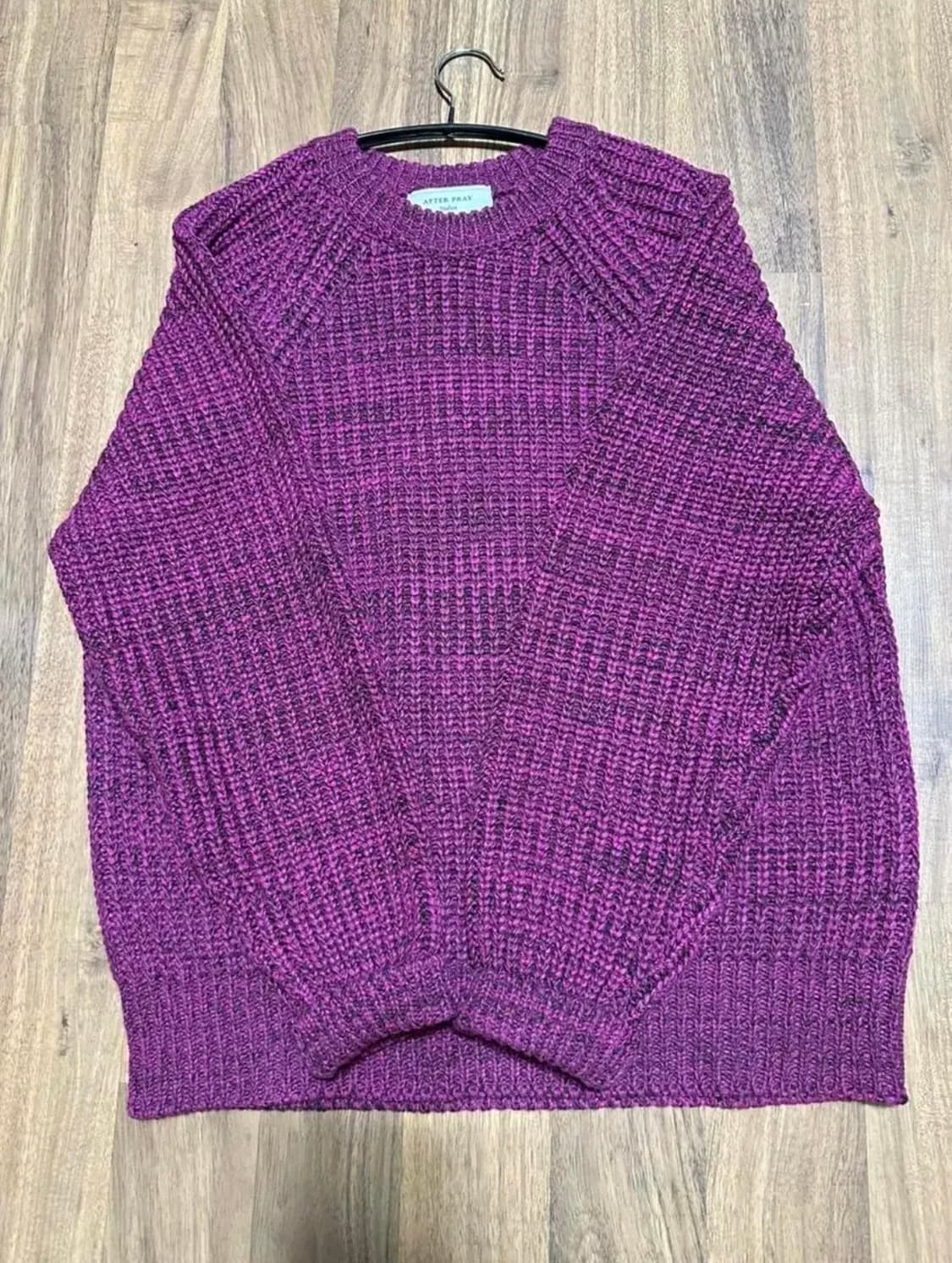 애프터프레이 인타르시아 니트 마젠타 m 상품이미지2