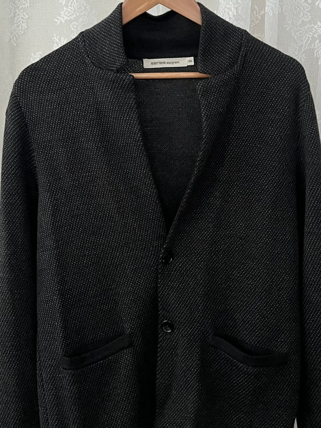 100) 시리즈 에피그램 가디건 차콜 그레이 상품이미지3