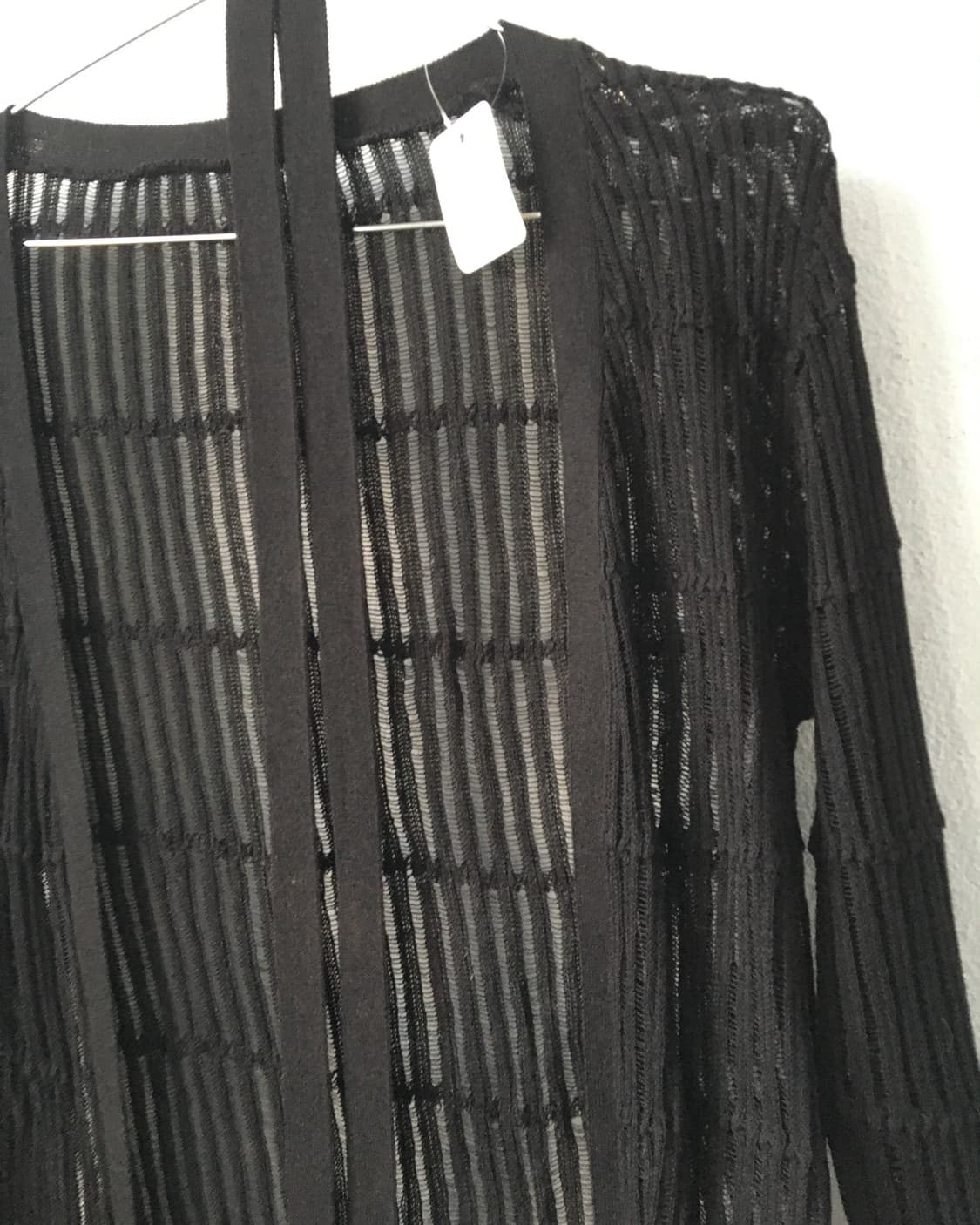 Net pattern belted cardigan 상품이미지4