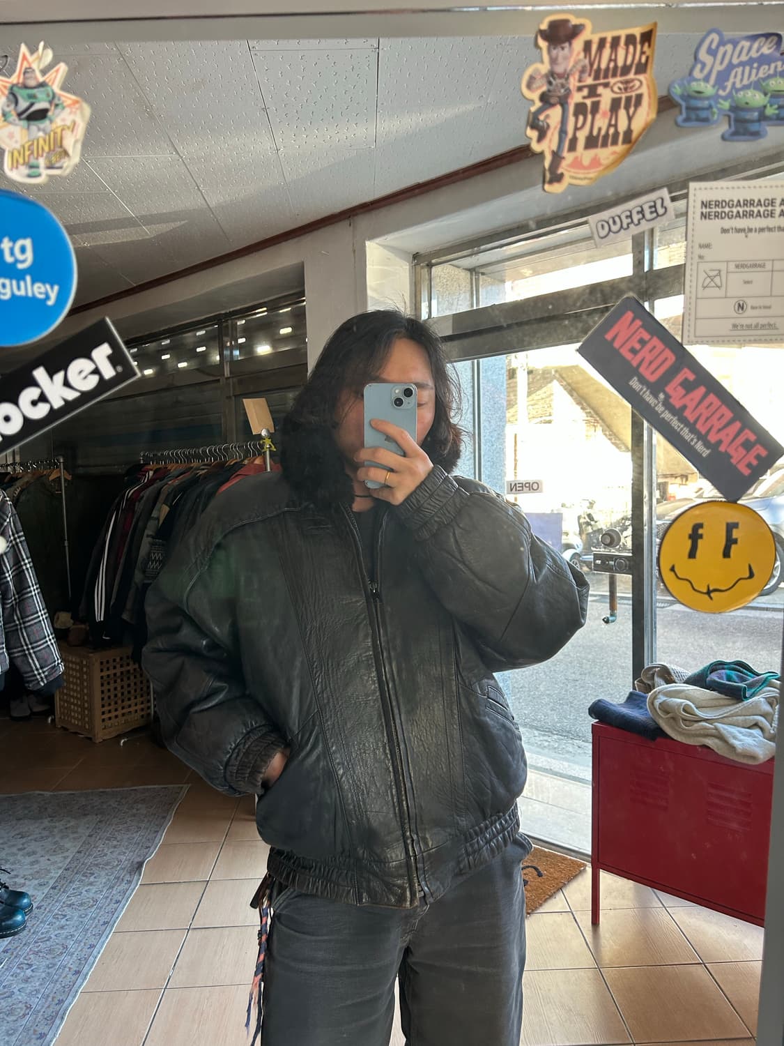 80‘s 조르지오아르마니 가죽 봄버자켓(리버시블) 상품이미지10