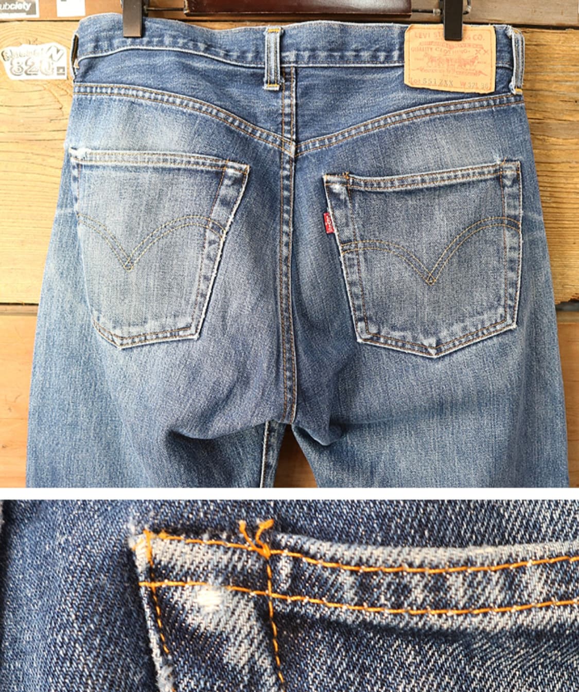 미국산 LVC LEVIS 리바이스 551ZXX 빅E 빈티지
셀비지 데님 상품이미지5