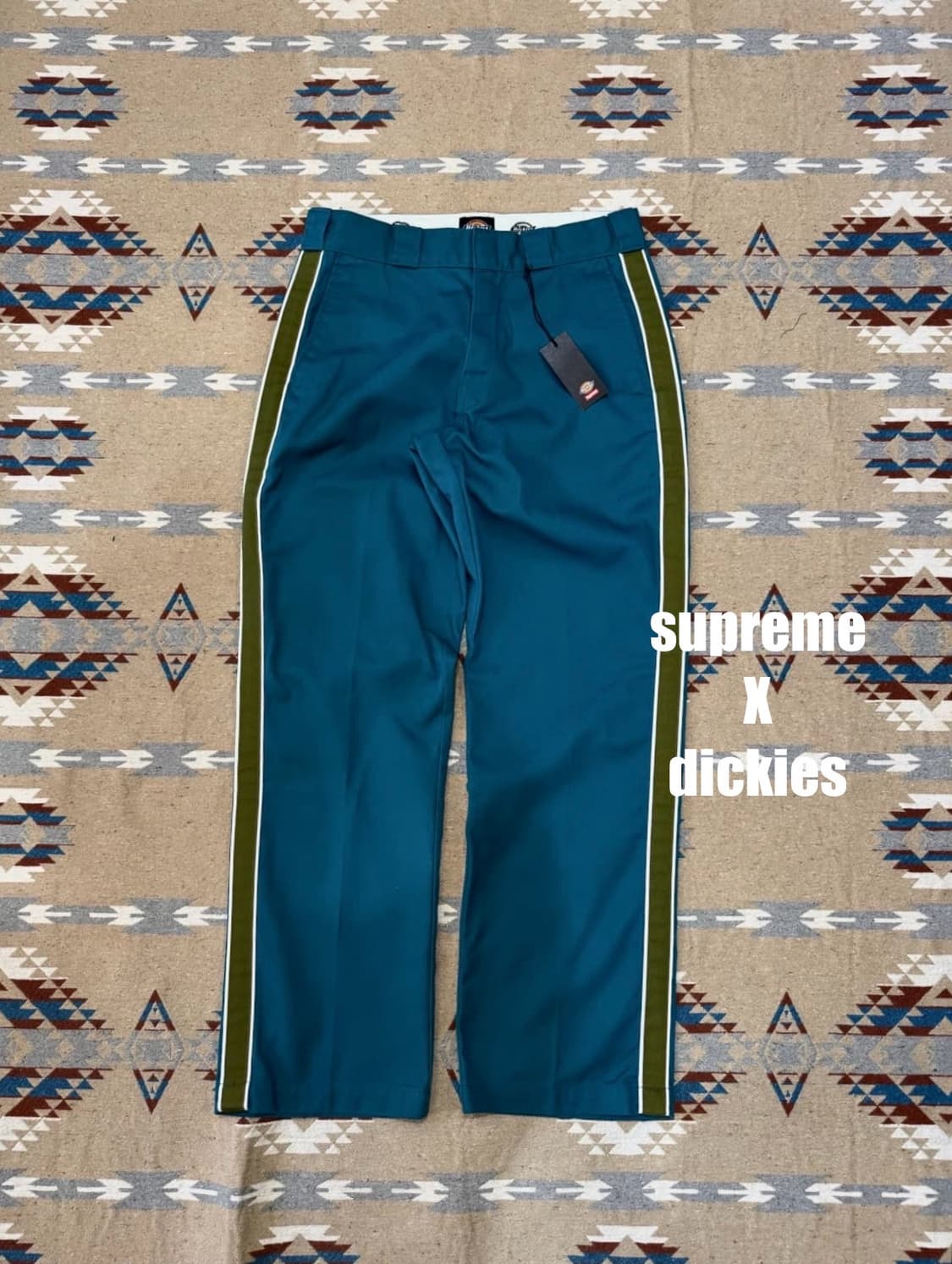 [32] 슈프림 x 디키즈 스트라이프 874 워크 팬츠 틸 상품이미지1