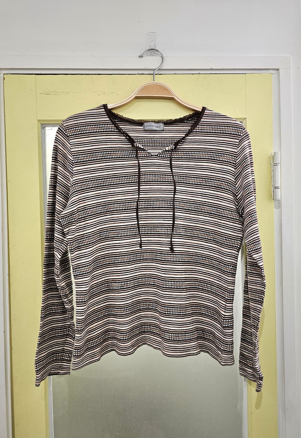 Donnez-Moi 에스닉 브라운 스트라이프 T 상품이미지1