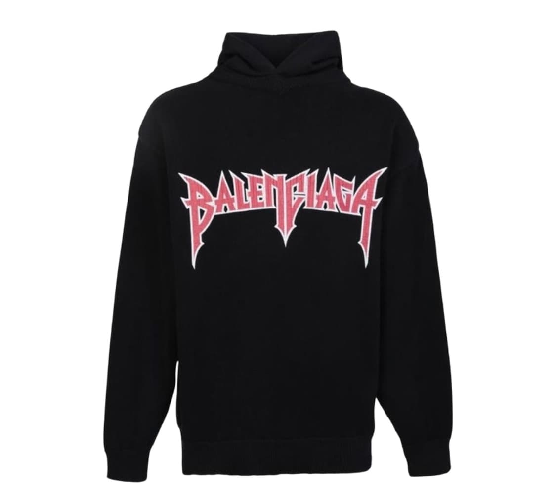 발렌시아가 23SS 시즌 체스트 로고 프린팅 후드 상품이미지1