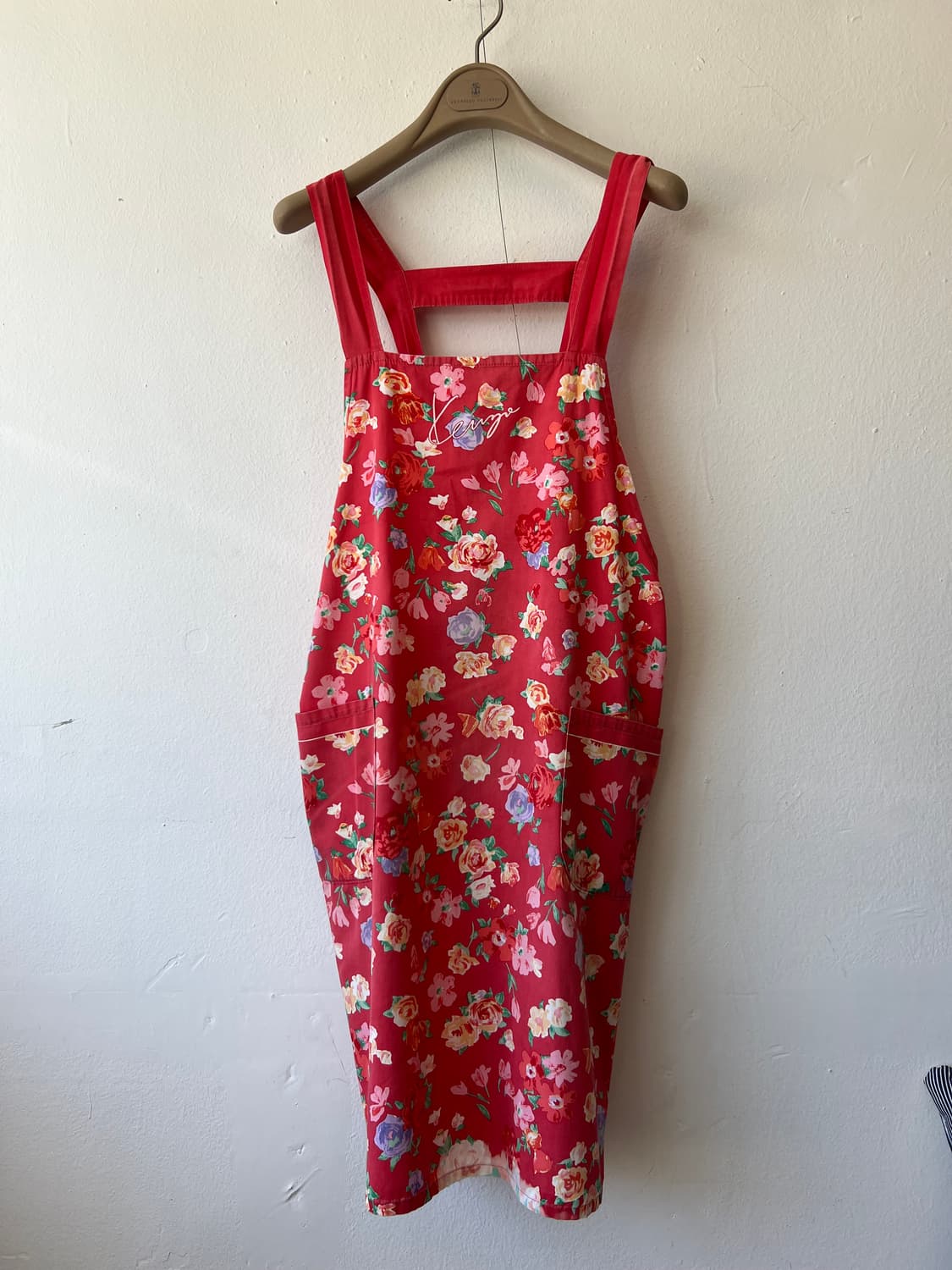 겐조 일본수입 홈웨어 레드플라워 에이프런 앞치마 상품이미지2