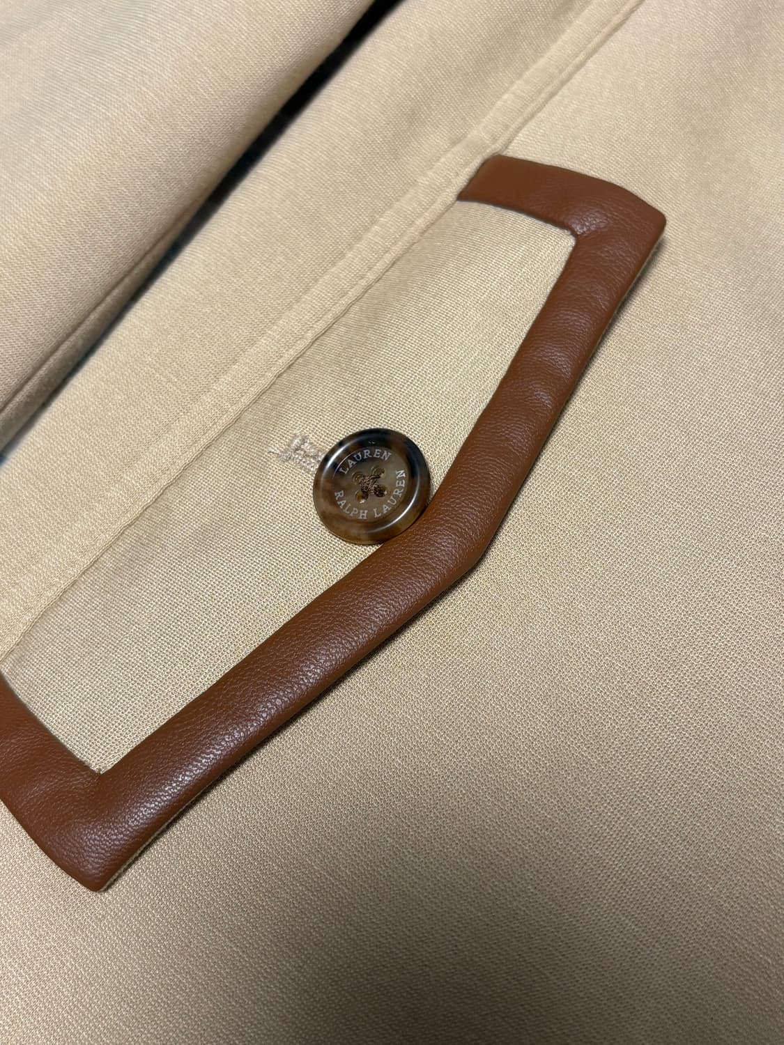 Lauren 레더 숏 트렌치 코트 상품이미지4