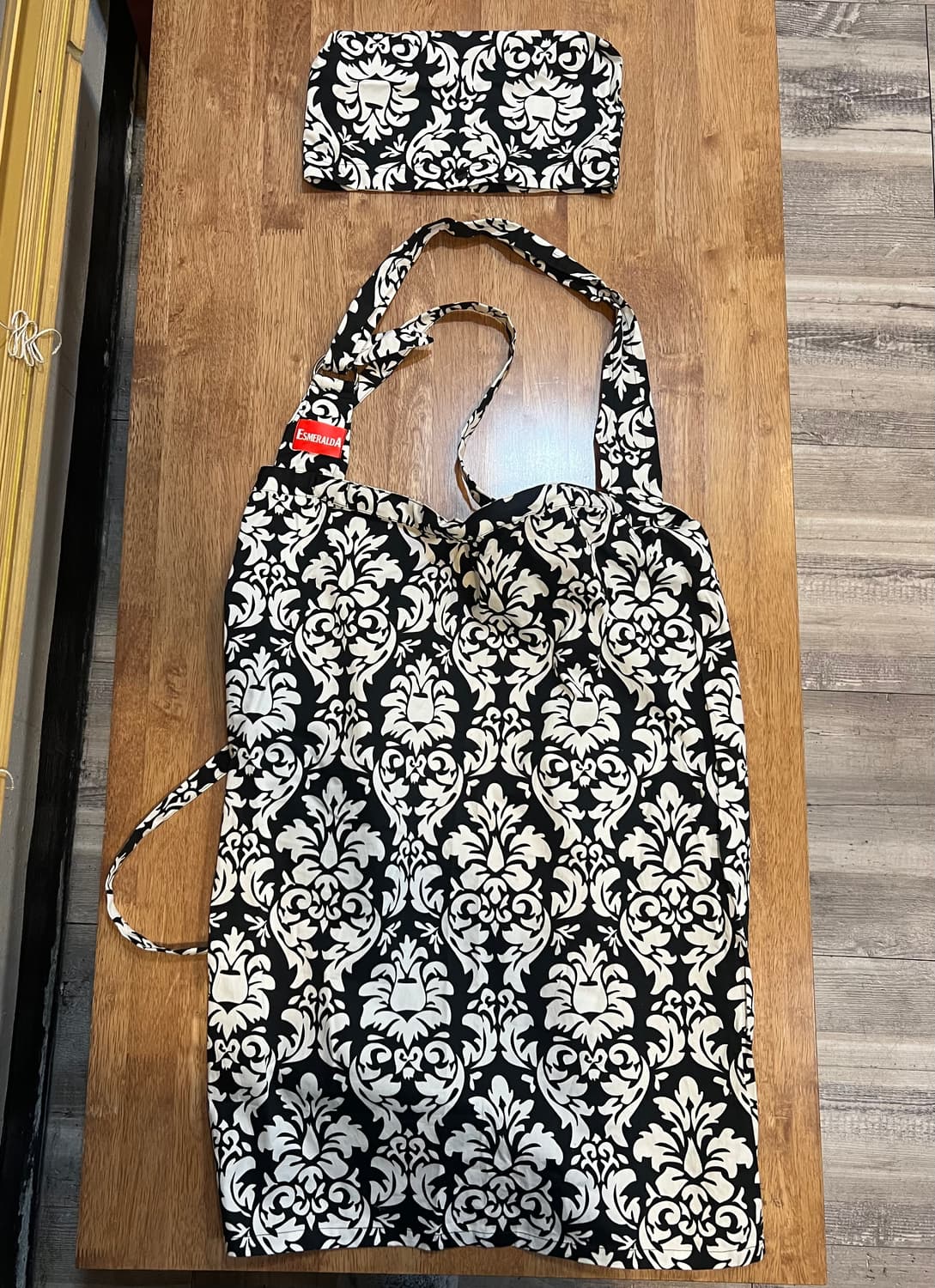 에스메랄다 ESMERALDA 일본수입 코튼앞치마 에이프런 모자 셋업  상품이미지10