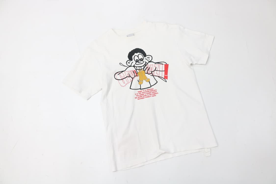 funky bass 펑키베이스 진저브레드 그래픽 화이트 반팔티셔츠 (M) 상품이미지3