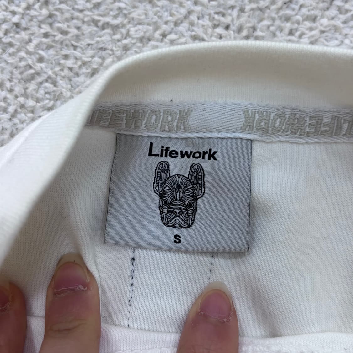 S 라이프워크 불독 패치 반팔 티셔츠 0402E 상품이미지3